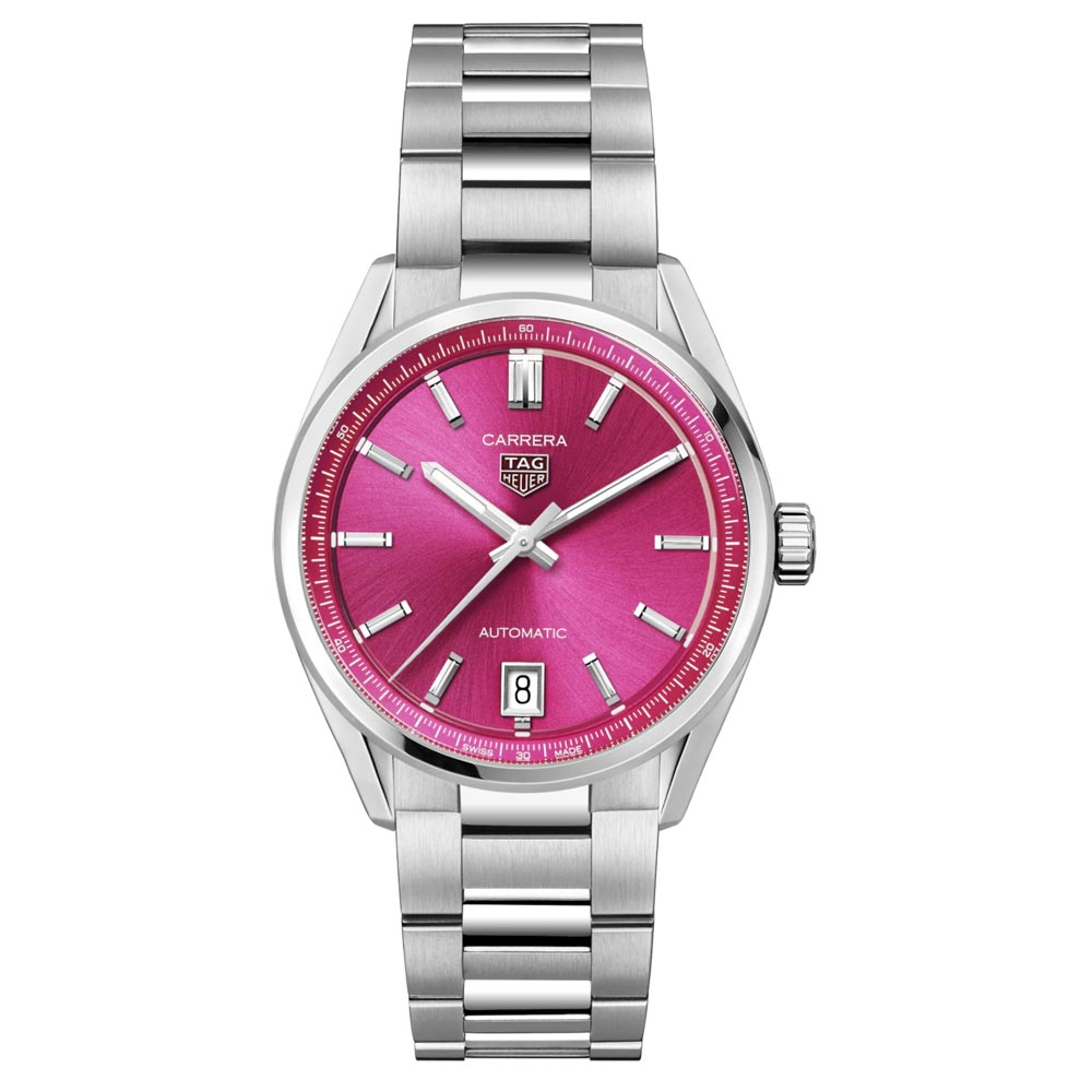 TAG Heuer Carrera Date 36mm Pink Dial Automatic Ladies Watch WBN2313.BA0001