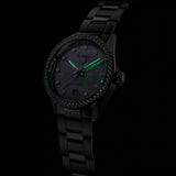 tag heuer carrera date 29mm mop dial diamond automatic ladies watch in the dark shot