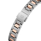 tag heuer carrera date 29mm mop dial 18ct rose gold plated steel diamond automatic ladies watch clasp view
