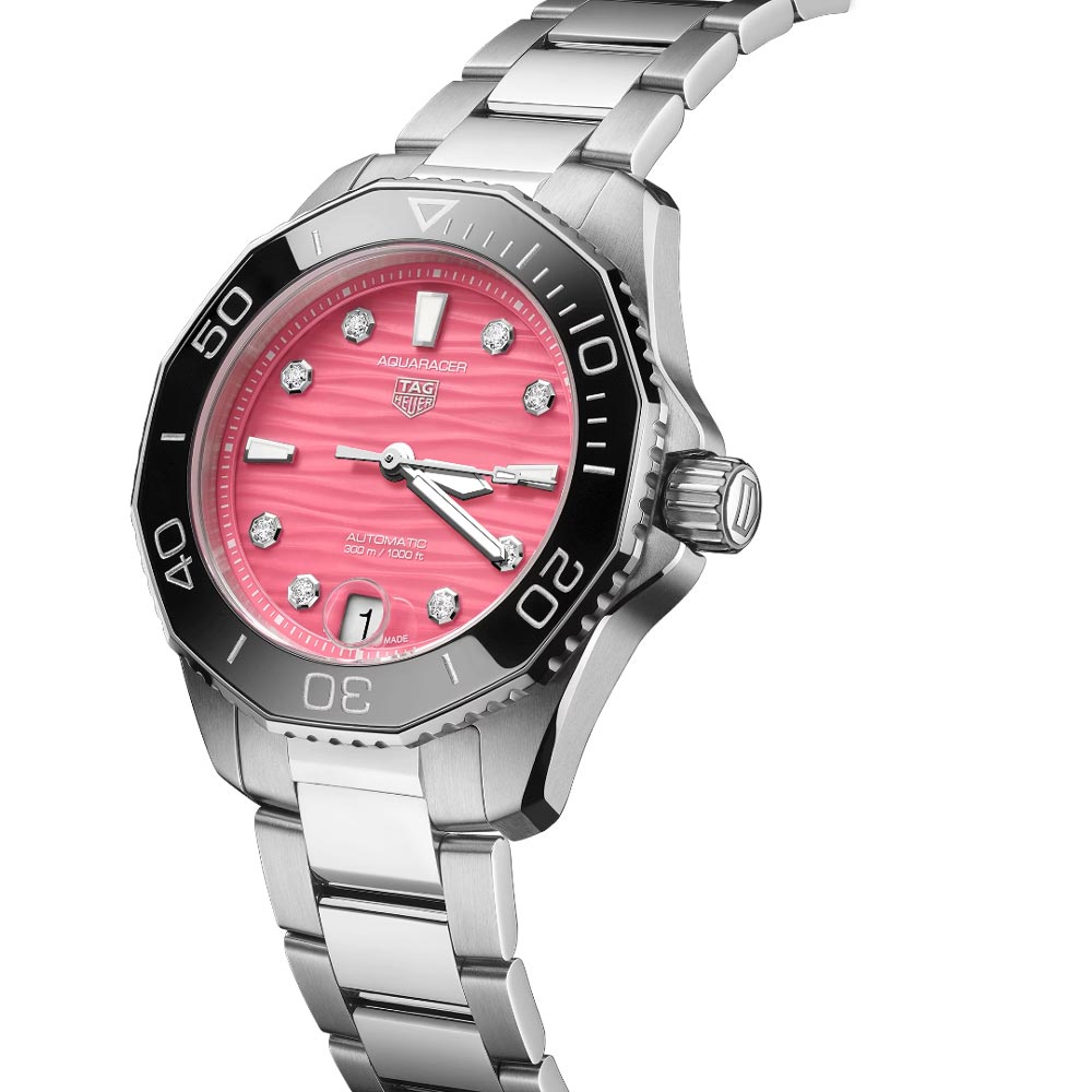 TAG Heuer Aquaracer Professional 300 Date 36mm Pink Dial Automatic Ladies Watch WBP231J.BA0618