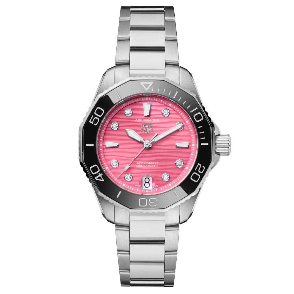 TAG Heuer Aquaracer Professional 300 Date 36mm Pink Dial Automatic Ladies Watch WBP231J.BA0618