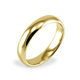 18ct Yellow Gold 4mm Light Court Wedding Ring Side Closeup