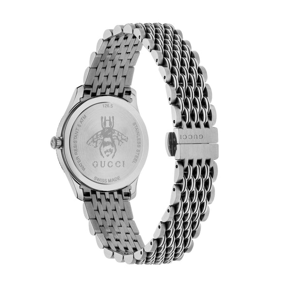 Gucci Ladies G-Timeless 29mm Bee Motif Silver Stainless Steel Watch YA1265019