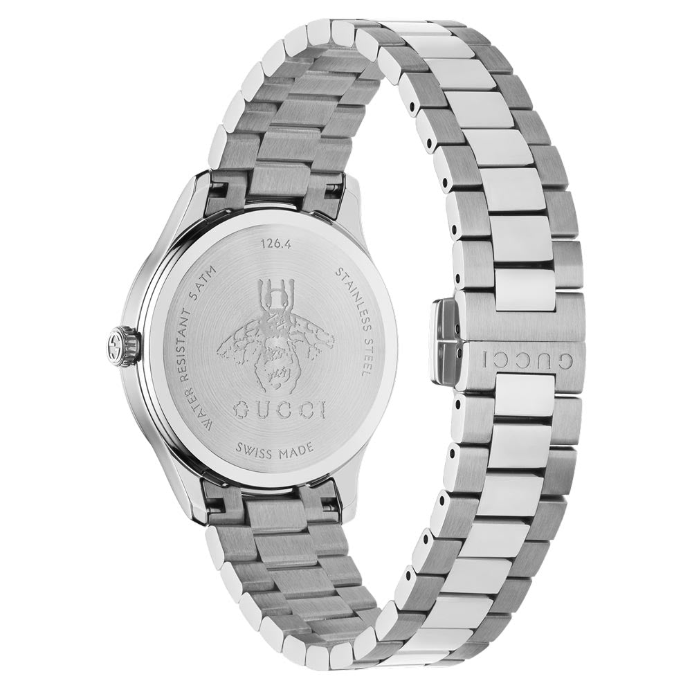 Gucci G-Timeless 32mm Black Onyx Dial with Bees Stainless Steel Ladies Watch YA1265034