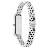 Gucci Ladies G-Frame Stainless Steel & Diamond Black Dial Watch YA127504