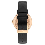 gucci diamantissima 32mm black dial rose gold pvd steel ladies watch clasp view