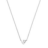 Gucci Trademark 18ct White Gold And Diamond Heart Logo Necklace YBB27276700100U