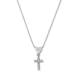 Gucci 18ct White Gold and Diamond Cross Logo Necklace YBB27279400100U