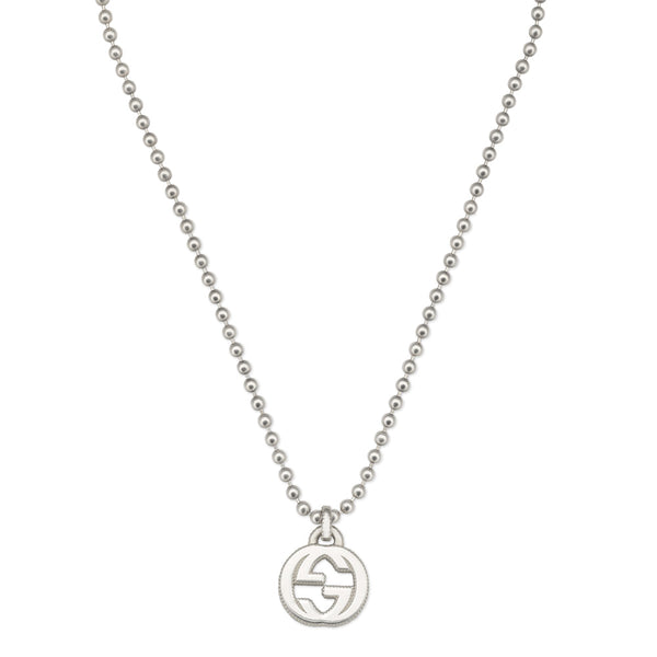 Gucci Interlocking G Silver Beaded Necklace YBB47921700100U