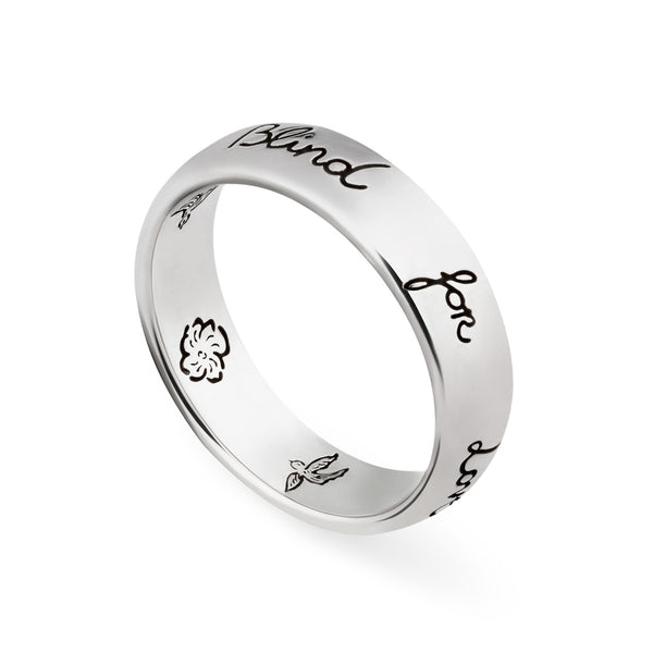 Gucci Blind For Love Silver 5mm Ring YBC455247001