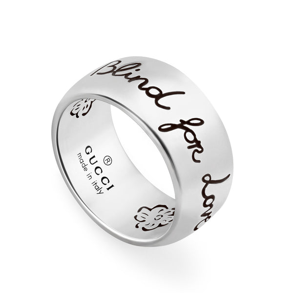 Gucci Blind For Love Silver 9mm Ring YBC455248001