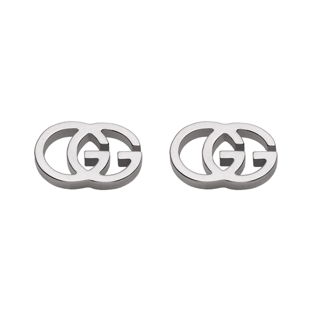 Gucci GG Running 18ct White Gold Stud Earrings YBD09407400100U