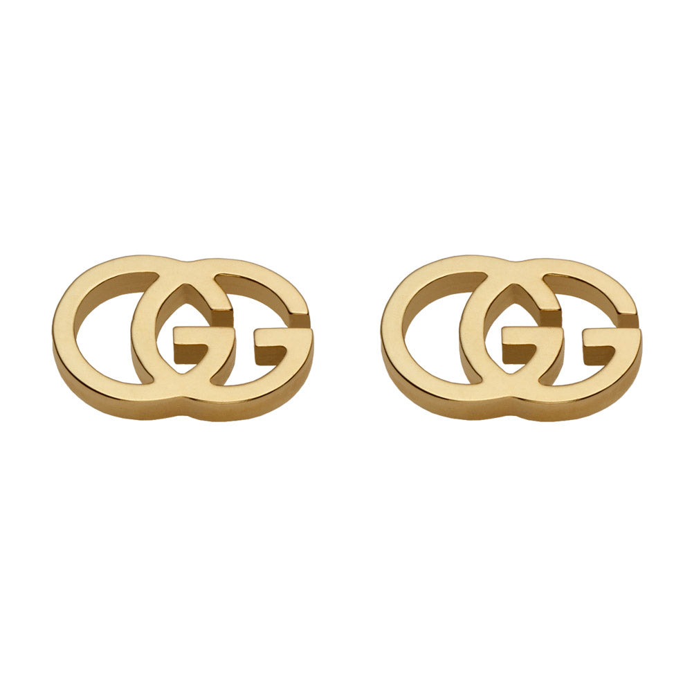 Gucci GG Running 18ct Yellow Gold Stud Earrings YBD09407400200U