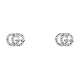 Gucci GG Running 18ct White Gold Diamond Stud Earrings YBD48167800100U