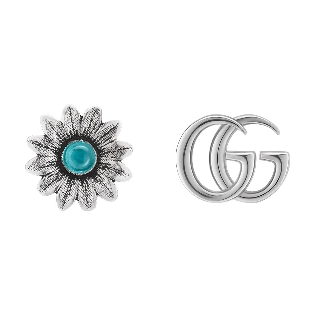 Gucci GG Marmont Silver Flower Earrings YBD52734400100U