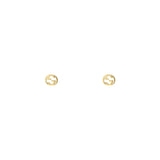 Gucci Interlocking 18ct Yellow Gold Stud Earrings YBD66211100100U