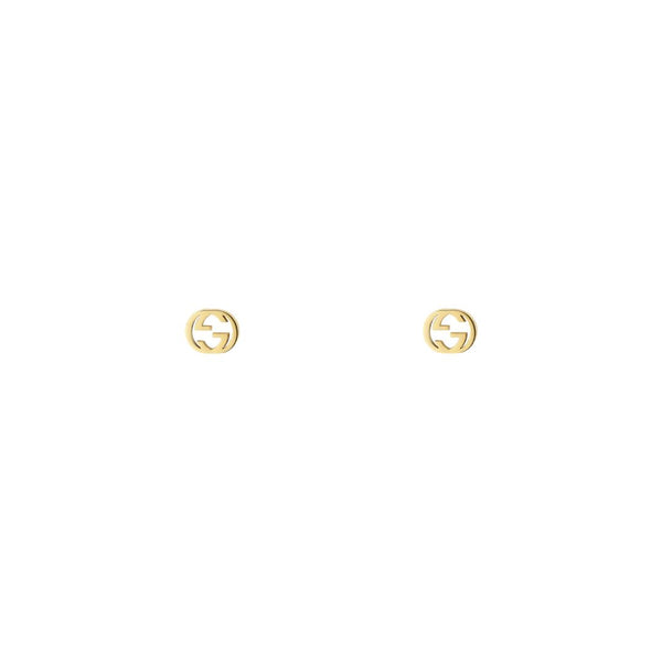 Gucci Interlocking 18ct Yellow Gold Stud Earrings YBD66211100100U